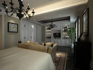 luxury stylish interior master bedroom - 13 3D Model