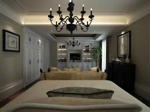 luxury stylish interior master bedroom - 13 3D Model