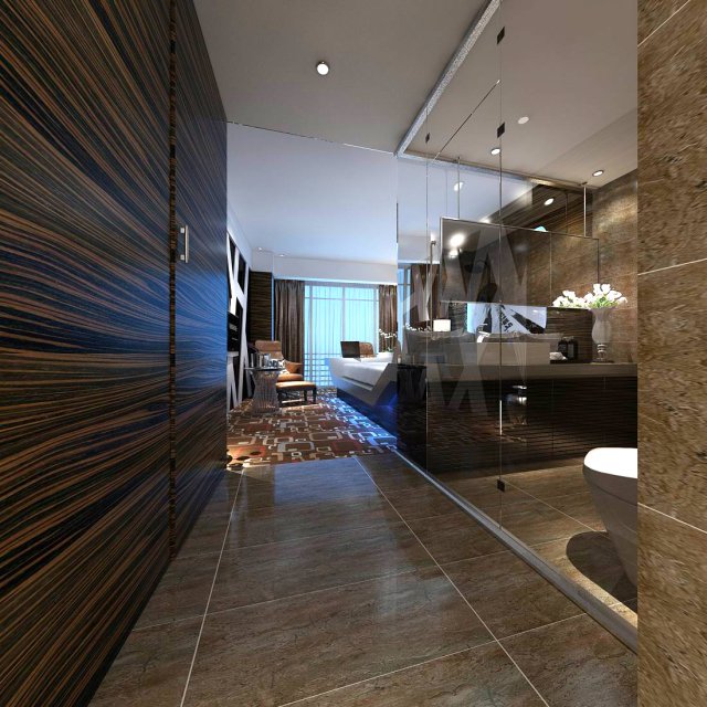 luxury stylish interior master bedroom - 14 3D Модель .c4d .max .obj .3ds .fbx .stl .blend 