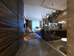 camera da letto principale con interni lussuosi ed eleganti - 14 Modello 3D