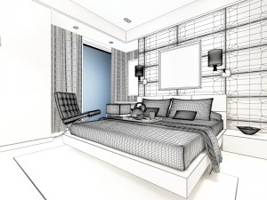 luxury stylish interior master bedroom - 15 3D Model
