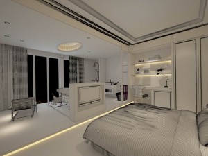 luxury stylish interior master bedroom - 19 Modèle 3D