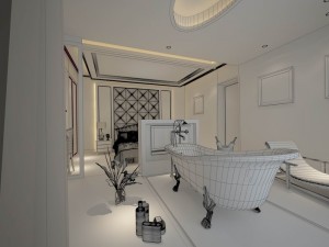 luxury stylish interior master bedroom - 19 Modèle 3D