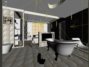 luxury stylish interior master bedroom - 19 Modèle 3D