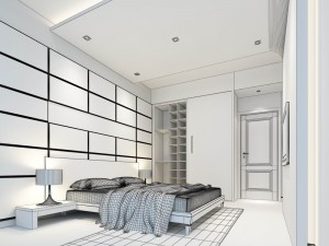 luxury stylish interior master bedroom - 21 3D 模型