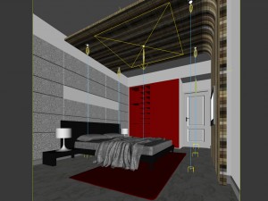 luxury stylish interior master bedroom - 21 3D 模型