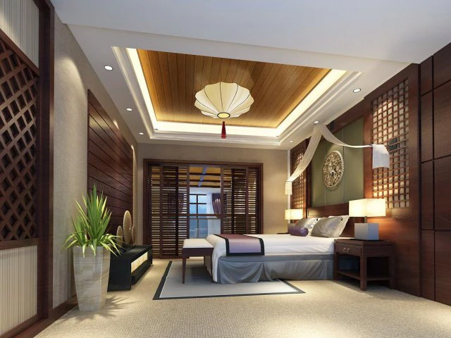 luxury stylish interior master bedroom - 23 3D Model .c4d .max .obj .3ds .fbx .stl .blend 