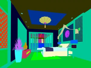 luxury stylish interior master bedroom - 23 3D Model
