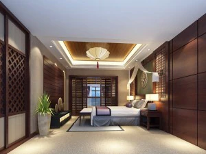luxury stylish interior master bedroom - 23 3D Model