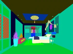 luxury stylish interior master bedroom - 23 3D Model