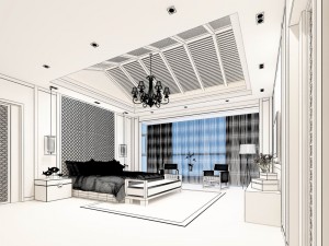 luxury stylish interior master bedroom - 28 3D Модель
