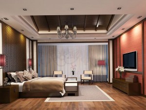 luxury stylish interior master bedroom - 28 3D Модель