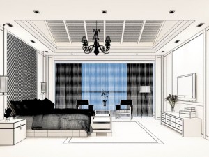 luxury stylish interior master bedroom - 28 3D Модель
