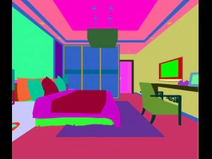 luxury stylish interior master bedroom - 29 3D Model