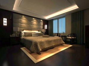 luxury stylish interior master bedroom - 31 3D मॉडल