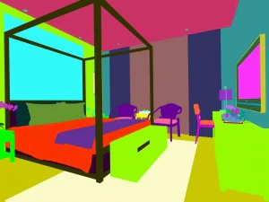 luxury stylish interior master bedroom - 32 3D Model