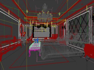 luxury stylish interior master bedroom - 35 3D Модель