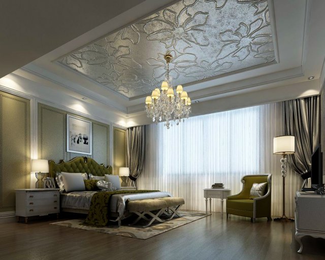 luxury stylish interior master bedroom - 36 3Dモデル .c4d .max .obj .3ds .fbx .stl .blend 