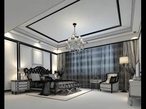 luxury stylish interior master bedroom - 36 3Dモデル