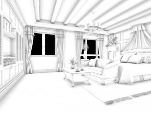luxury stylish interior master bedroom - 42 Modelo 3D