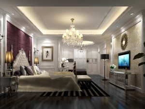luxury stylish interior master bedroom - 44 3D मॉडल