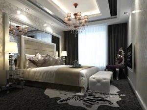l&uuml;ks şık i&ccedil; mekan ana yatak odası - 47 3D Model