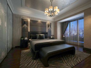 luxury stylish interior master bedroom - 48 3D Model