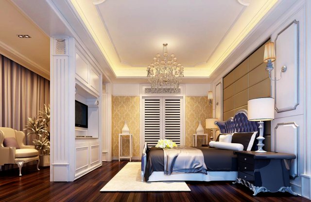 luxury stylish interior master bedroom - 49 Modelo 3D .c4d .max .obj .3ds .fbx .stl .blend 