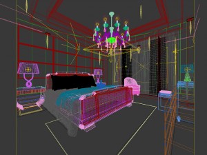 luxury stylish interior master bedroom - 52 Model 3D