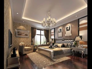 Luxuri&ouml;ses, stilvolles Hauptschlafzimmer &ndash; 55 3D Modell