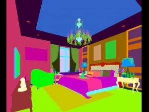 럭셔리하고 세련된 인테리어 마스터 침실 - 56 3D 모델