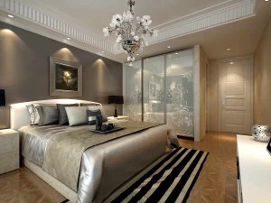 luxury stylish interior master bedroom - 56 3D Model
