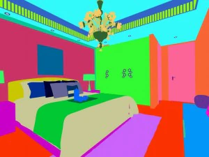 luxury stylish interior master bedroom - 56 3D Model