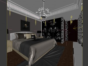 luxury stylish interior master bedroom - 56 Modelo 3D