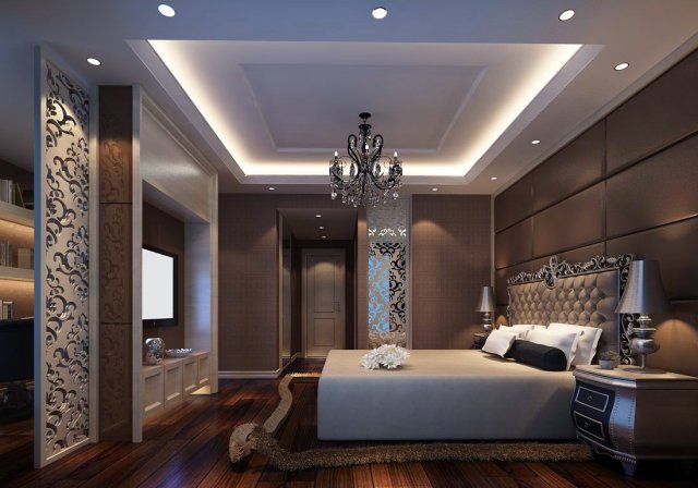luxury stylish interior master bedroom - 57 3D Model .c4d .max .obj .3ds .fbx .stl .blend 