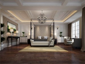 luxury stylish interior master bedroom - 60 3D-Modell