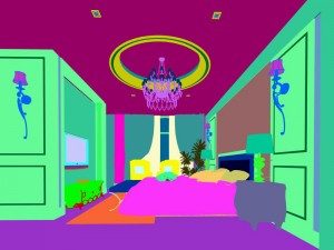 luxury stylish interior master bedroom - 61 3D Model