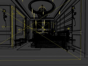 luxury stylish interior master bedroom - 61 3D Model