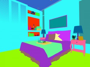 luxury stylish interior master bedroom - 62 3D Model