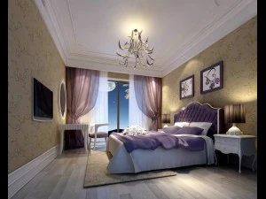luxury stylish interior master bedroom - 63 3D Model