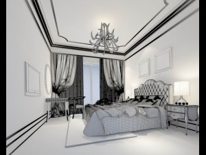 luxury stylish interior master bedroom - 63 Modelo 3D