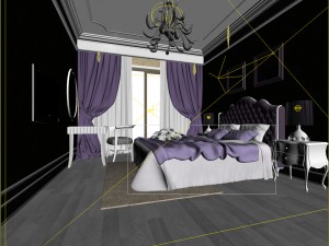 luxury stylish interior master bedroom - 63 Modelo 3D