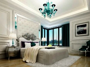 럭셔리하고 세련된 인테리어 마스터 침실 - 65 3D 모델