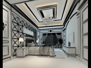 luxury stylish interior master bedroom - 66 Modelo 3D