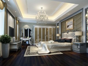luxury stylish interior master bedroom - 69 3D Model