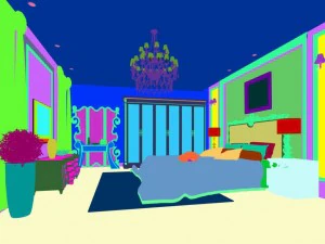 luxury stylish interior master bedroom - 69 3D Model