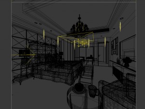 luxury stylish interior master bedroom - 72 3Dモデル