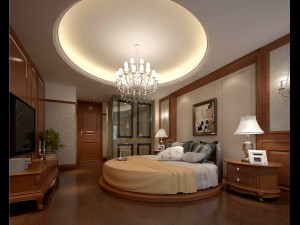 luxury stylish interior master bedroom - 73 3D Model