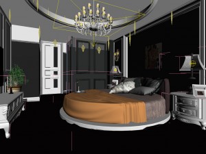 luxury stylish interior master bedroom - 73 Modelo 3D