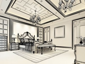 luxury stylish interior master bedroom - 77 Modelo 3D